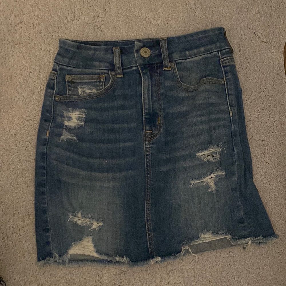 American eagle jean skirt